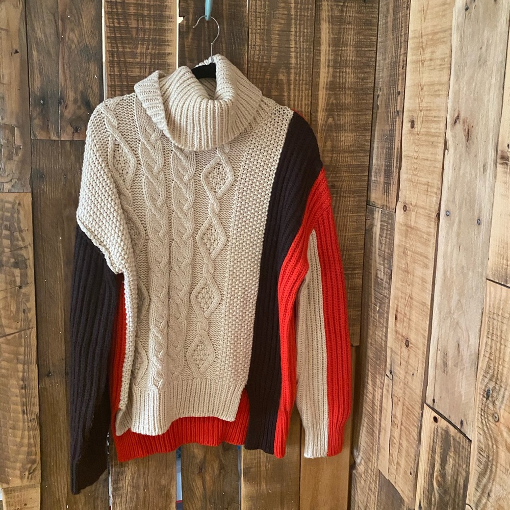 Color Block Knit Sweater